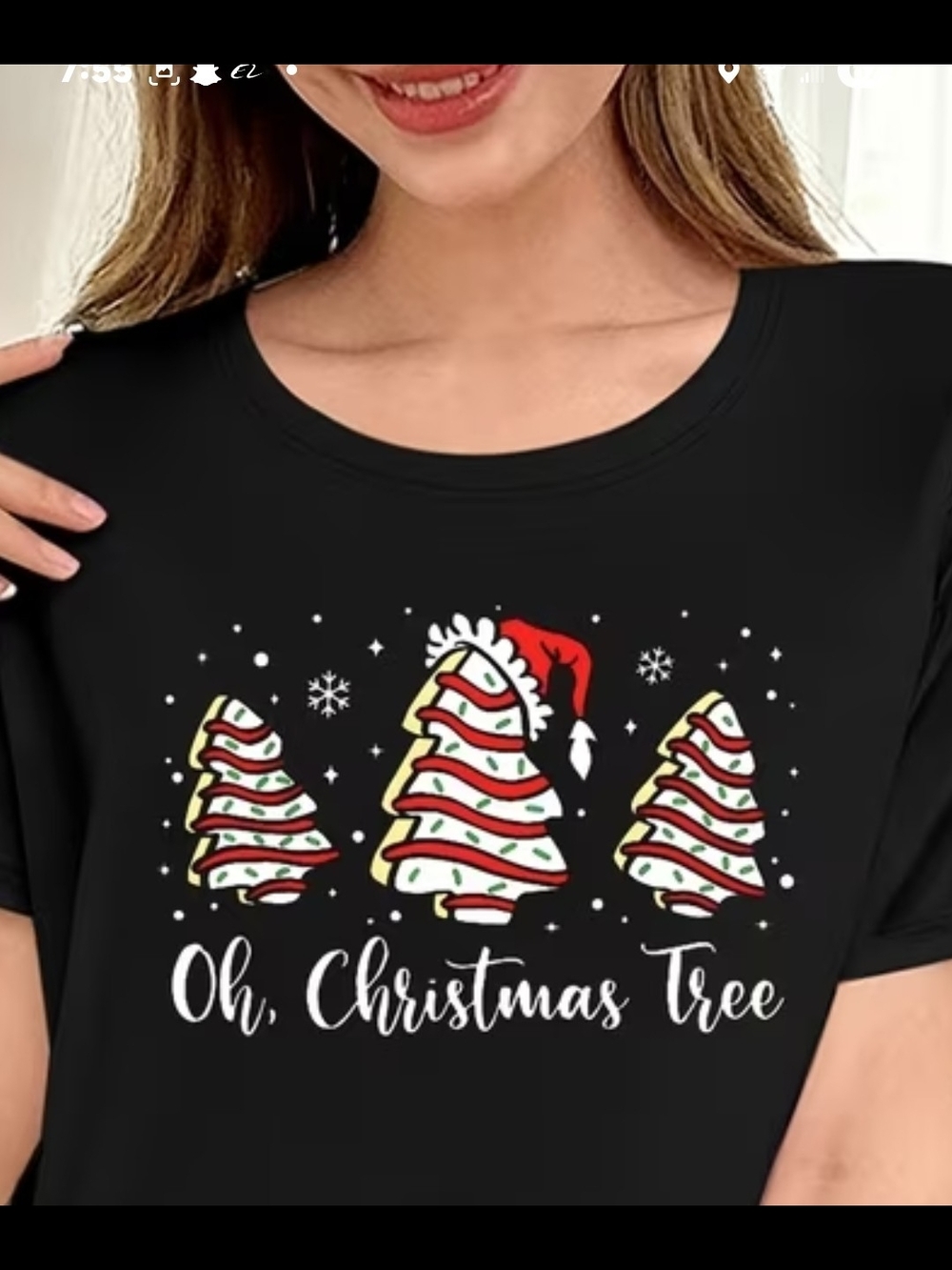 Oh, Christmas Tree Black Graphic Tee